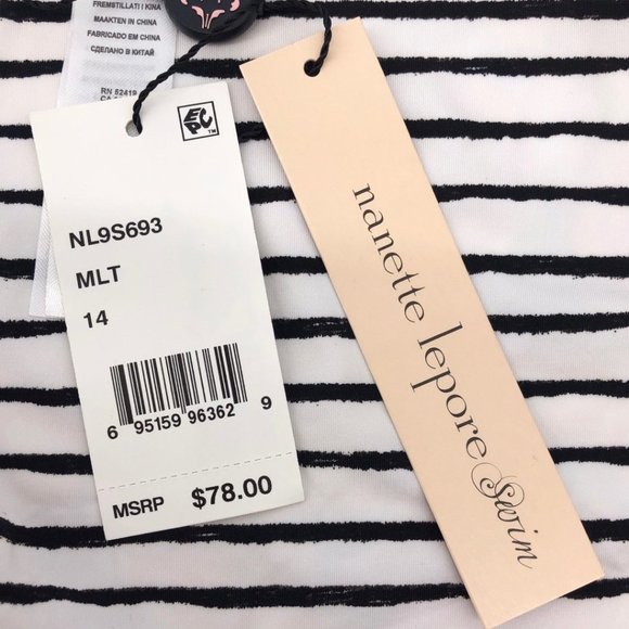 Nanette Lepore Tutti Fruitti Charmer Reversible Bikini Bottoms NWT Sz 14 - Picture 11 of 13